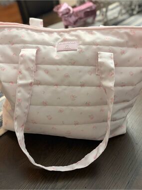 Quilted Pink Floral Tote by Loveshack fancy